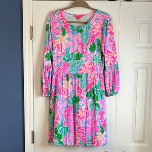 Lilly Pulitzer Pink and Green Floral Dress